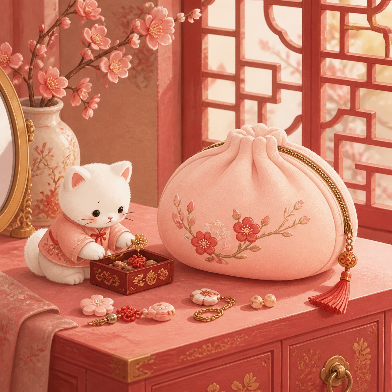 Lucky Bao Cat Pouch, alternate illustration
