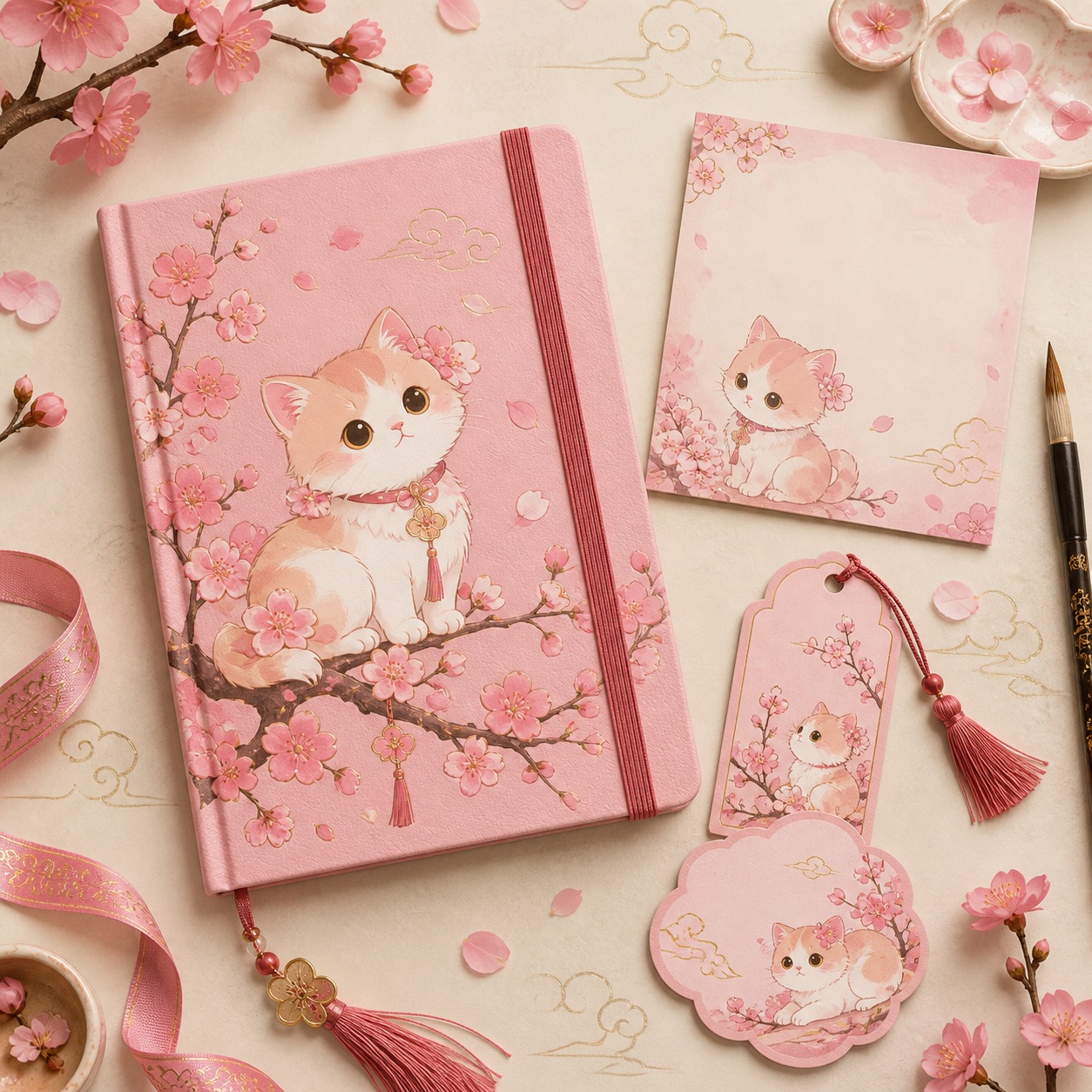 Illustration for Peach Blossom Cat Notes